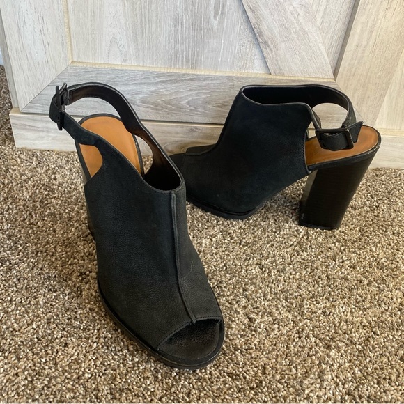 Lord & Taylor Nubuck Leather Heeled Sandal Bootie Shootie 6 - Picture 12 of 14